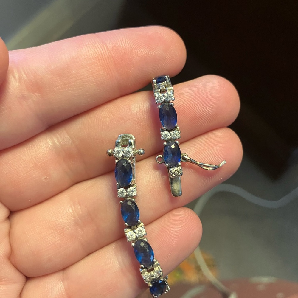 Sapphire Tennis Bracelet - Picture 2 of 5